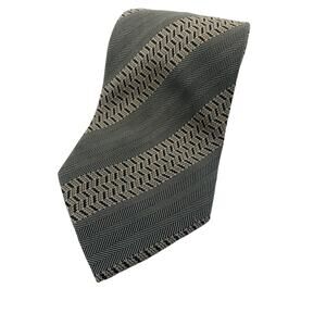 Robert Stewart 100% Silk Made in Italy Repp Tie  58" L   3 1/2" W